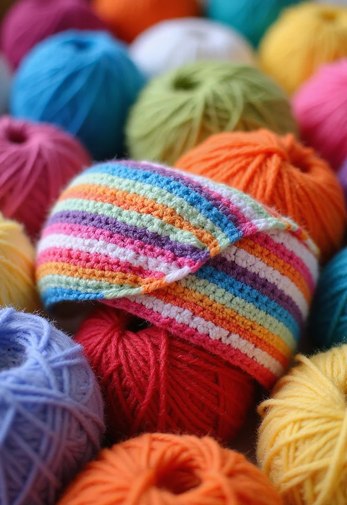 Crochet Headband Pattern Free: Easy Guide to Fun and Fashionable Headbands with 22 Beautiful Variations - 11. Striped Crochet Headband