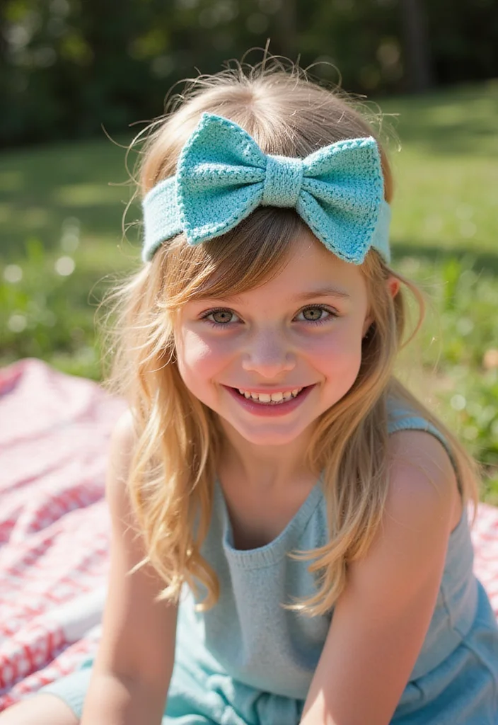 Crochet Headband Pattern Free: Easy Guide to Fun and Fashionable Headbands with 22 Beautiful Variations - 15. Headband with Bow Tie