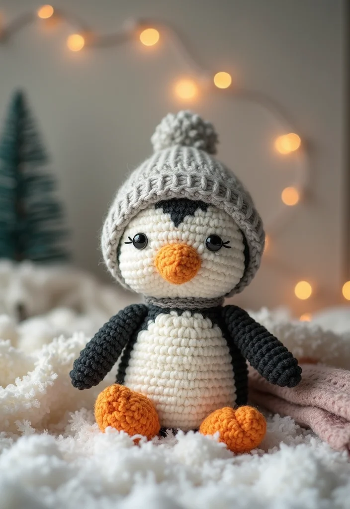 Crochet Lovey Free Pattern: Step-by-Step Guide to Sweet Comfort Items with 22 Inspiring Designs - 13. Cuddly Penguin Lovey