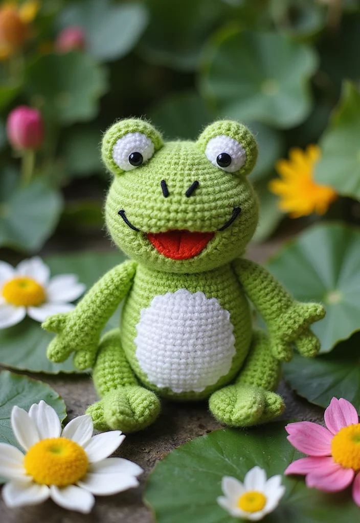 Crochet Lovey Free Pattern: Step-by-Step Guide to Sweet Comfort Items with 22 Inspiring Designs - 14. Playful Frog Lovey