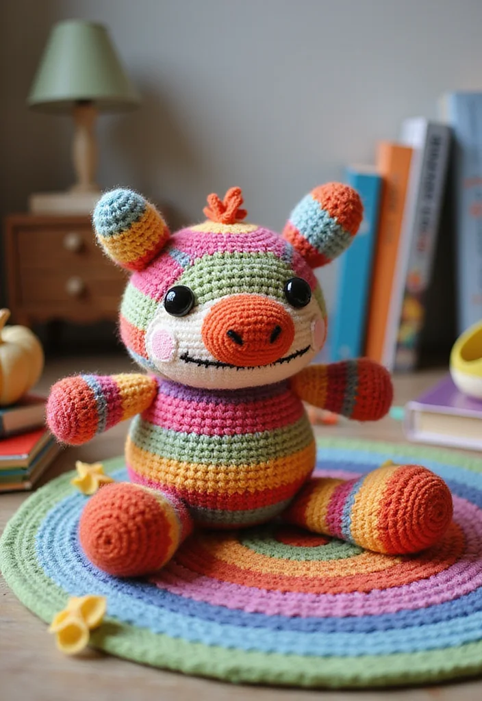 Crochet Lovey Free Pattern: Step-by-Step Guide to Sweet Comfort Items with 22 Inspiring Designs - 18. Fun Monster Lovey