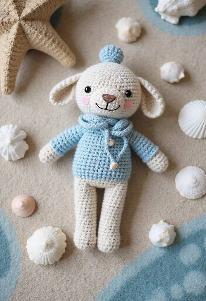 Crochet Lovey Free Pattern: Step-by-Step Guide to Sweet Comfort Items with 22 Inspiring Designs - 8. Nautical Themed Lovey