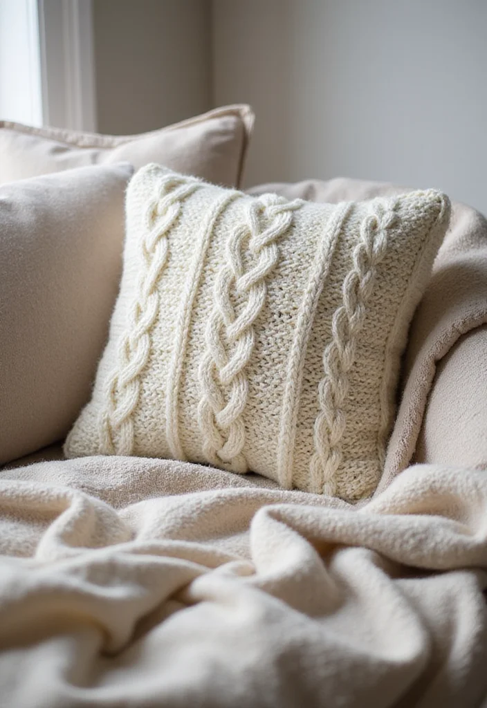 Crochet Pillow Patterns Free: Step-by-Step Guide to Cozy Home Accessories with 22 Lovely Ideas - 8. Textured Bliss: Cable Stitch Pillow
