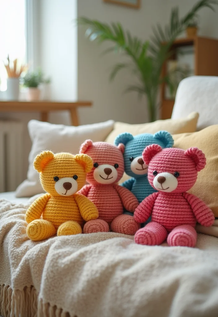 Crochet Plushies Pattern Free: Easy Guide to Creating Cute Plushies with 22 Fun Designs - 1. Adorable Amigurumi Bears
