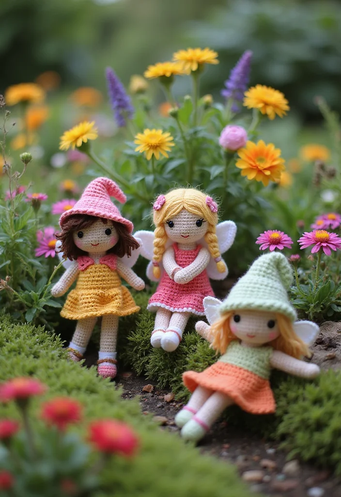 Crochet Plushies Pattern Free: Easy Guide to Creating Cute Plushies with 22 Fun Designs - 13. Fancy Fairy Friends