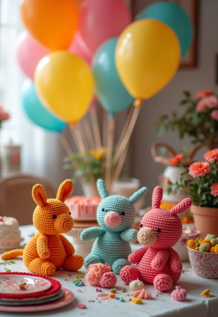 Crochet Plushies Pattern Free: Easy Guide to Creating Cute Plushies with 22 Fun Designs - 18. Bright Balloon Animals