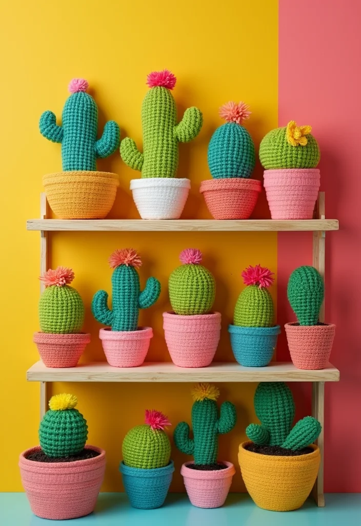 Crochet Plushies Pattern Free: Easy Guide to Creating Cute Plushies with 22 Fun Designs - 2. Cute Cactus Companions