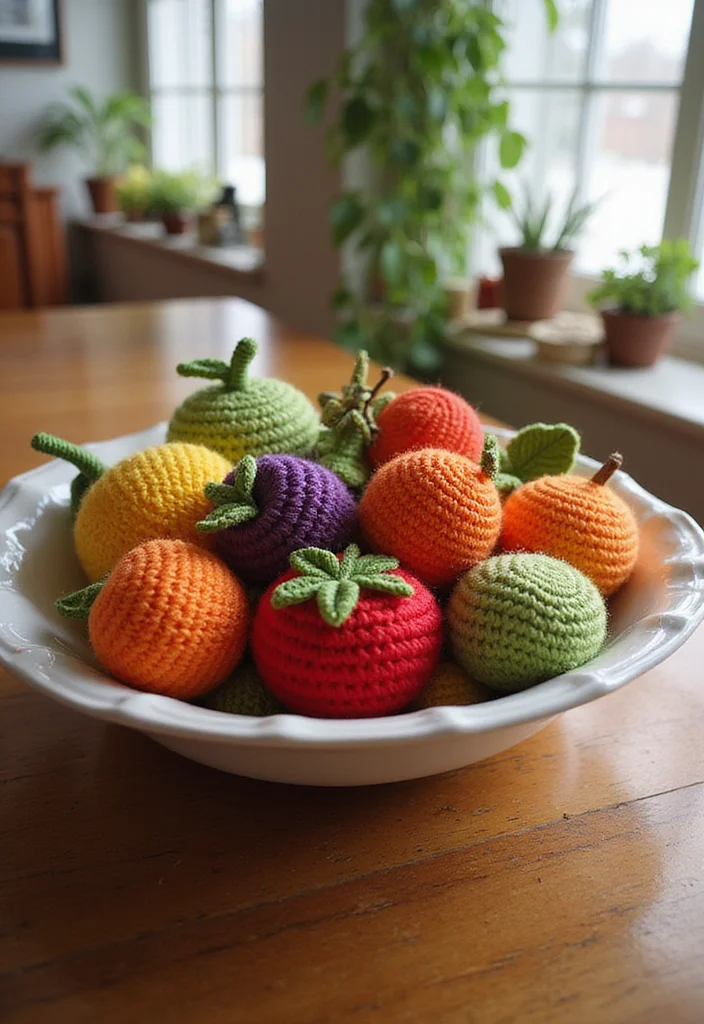Crochet Plushies Pattern Free: Easy Guide to Creating Cute Plushies with 22 Fun Designs - 7. Festive Fruit Ornaments