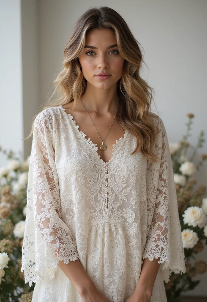 Crochet Poncho Free Pattern: Easy Guide to Chic Ponchos with 22 Lovely Variations - 5. Ethereal Lace Poncho