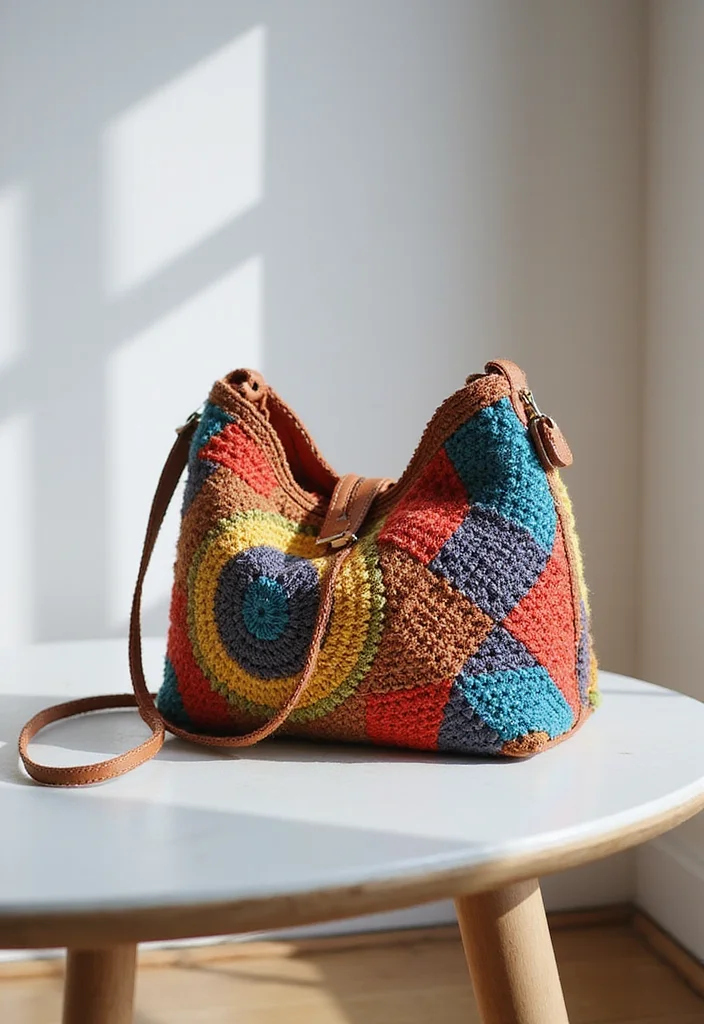 Crochet Purse Pattern Free: Step-by-Step Guide to Handmade Bags with 22 Stylish Designs - 13. Geometric Pattern Purse