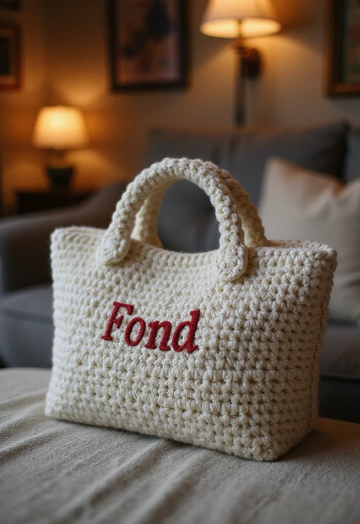 Crochet Purse Pattern Free: Step-by-Step Guide to Handmade Bags with 22 Stylish Designs - 20. Personalized Name Purse