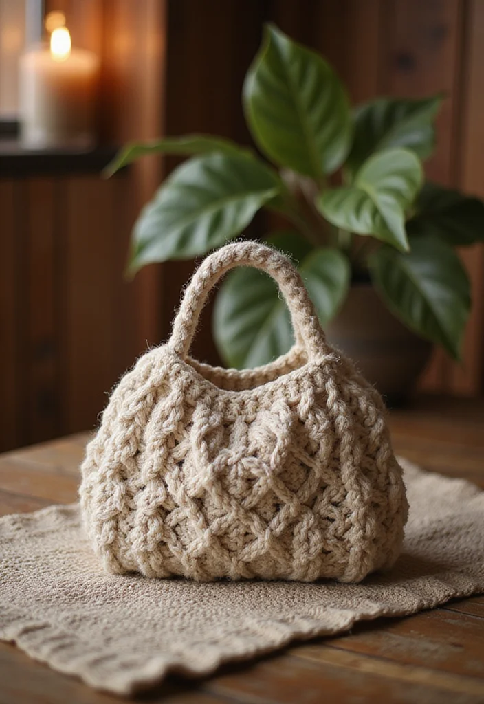 Crochet Purse Pattern Free: Step-by-Step Guide to Handmade Bags with 22 Stylish Designs - 22. Cozy Knit-Look Purse