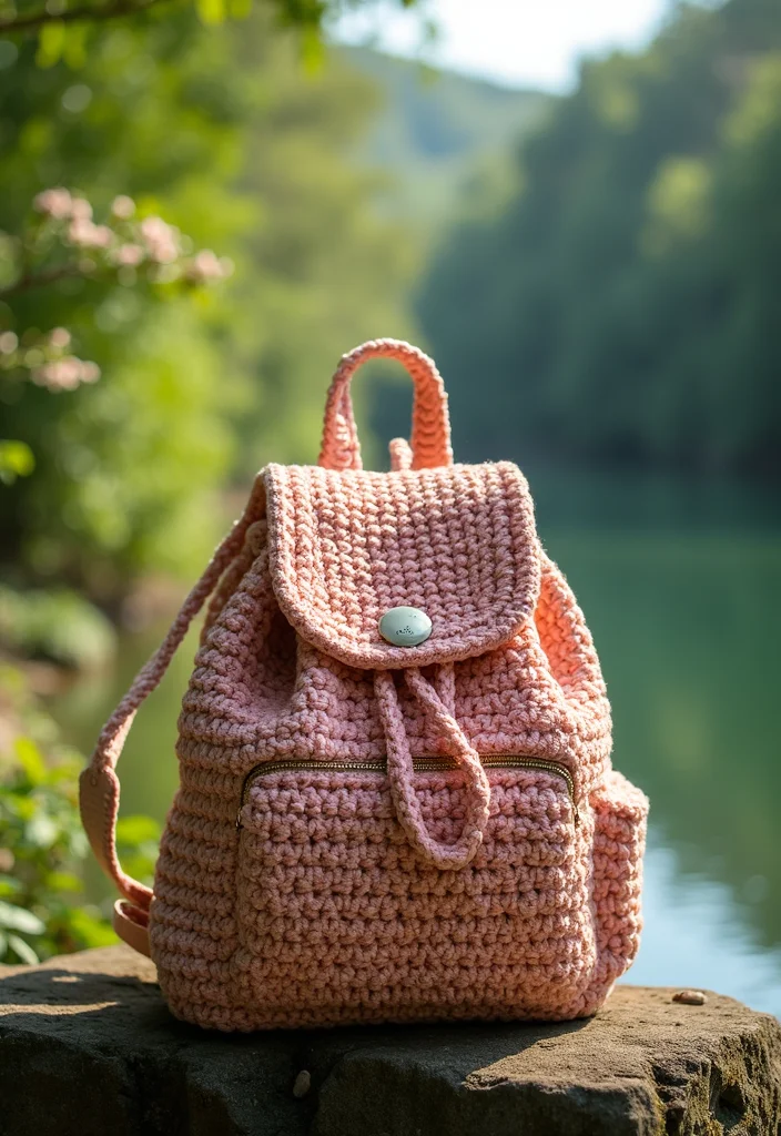Crochet Purse Pattern Free: Step-by-Step Guide to Handmade Bags with 22 Stylish Designs - 5. Functional Backpack Design