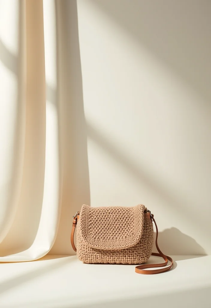 Crochet Purse Pattern Free: Step-by-Step Guide to Handmade Bags with 22 Stylish Designs - 9. Minimalist Crossbody Bag