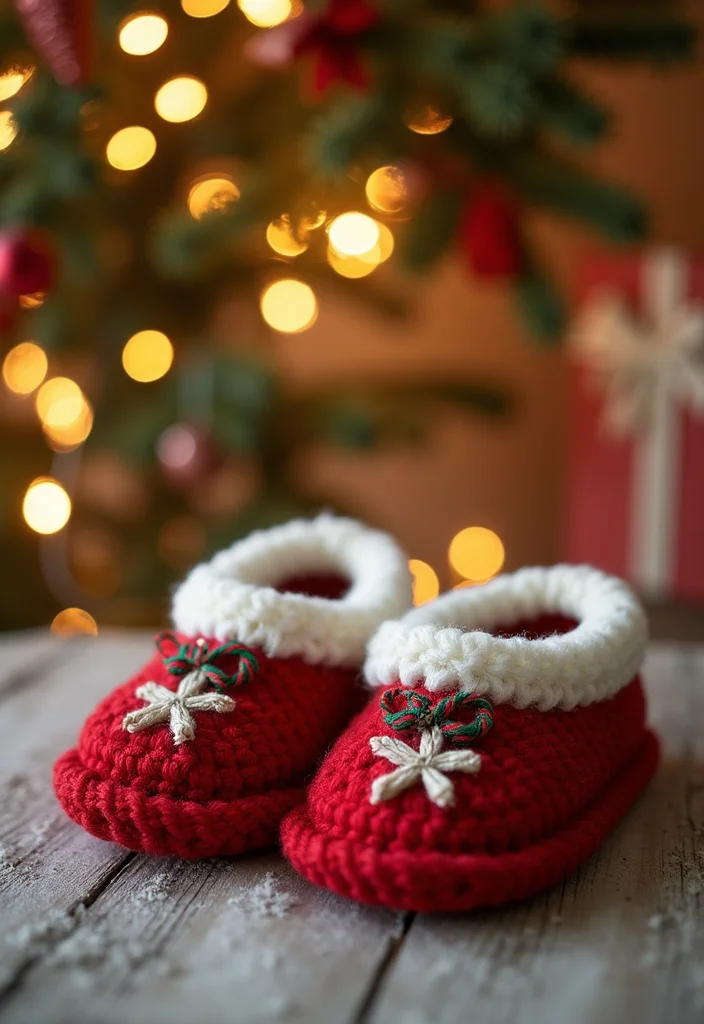 Crochet Slippers Free Pattern: Step-by-Step Guide to Cozy Footwear with 22 Creative Designs - 10. Holiday Themed Slippers