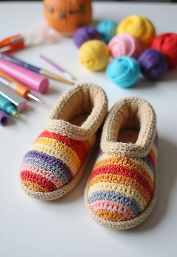 Crochet Slippers Free Pattern: Step-by-Step Guide to Cozy Footwear with 22 Creative Designs - 19. Customizable Slippers