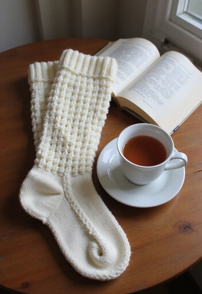 Crochet Socks Free Pattern: Easy Guide to Handmade Socks with 22 Fun Designs - 13. Simple Ribbed Socks