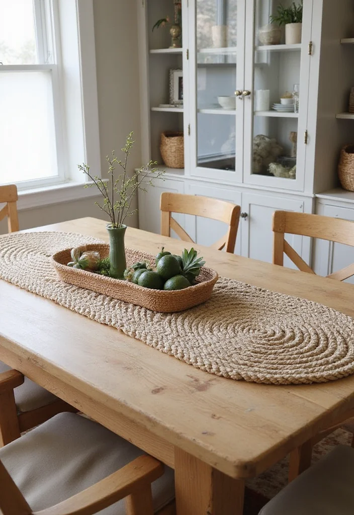Crochet Table Runner Pattern: Step-by-Step Guide to Stylish Table Decor with 22 Inspiring Examples - 17. Twisted Rope Crochet Runner