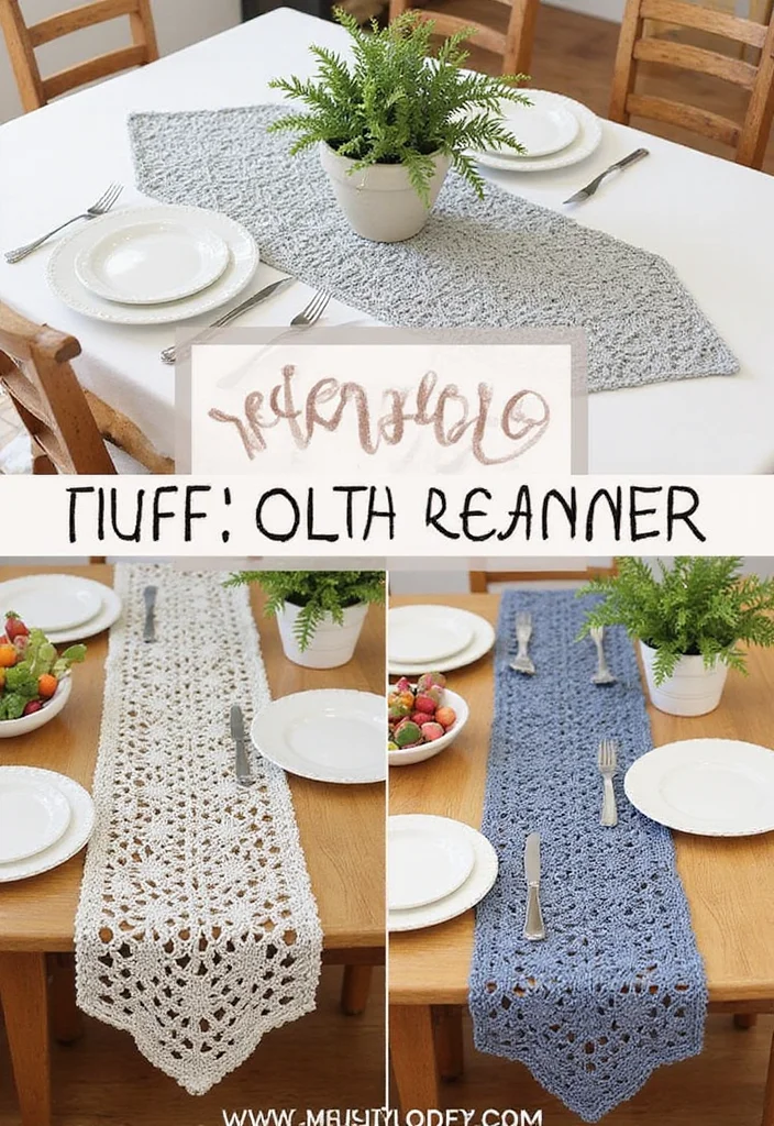 Crochet Table Runner Pattern: Step-by-Step Guide to Stylish Table Decor with 22 Inspiring Examples - 18. Reversible Crochet Runner