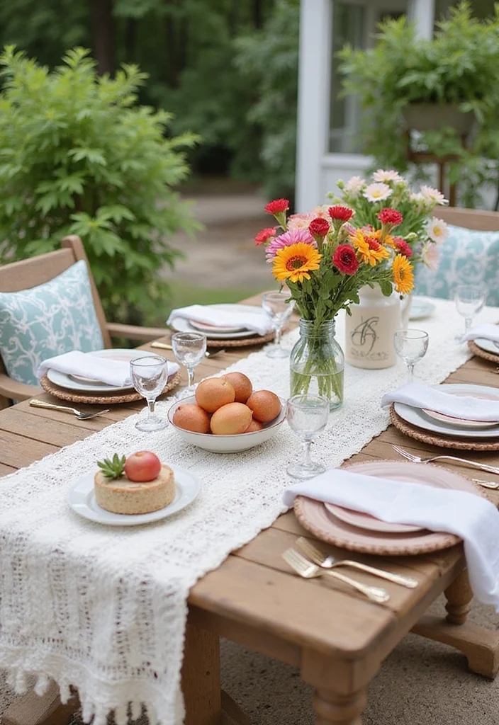Crochet Table Runner Pattern: Step-by-Step Guide to Stylish Table Decor with 22 Inspiring Examples - 20. Summer Breeze Table Runner