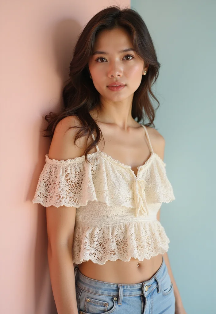 Crochet Top Pattern Free: Stylish Guide to Handmade Tops with 22 Unique Designs - 9. Playful Ruffled Top