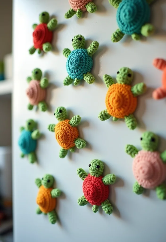 Crochet Turtle Pattern Free: Step-by-Step Guide to Charming Turtle Designs with 22 Inspirations - 11. Crochet Turtle Magnets