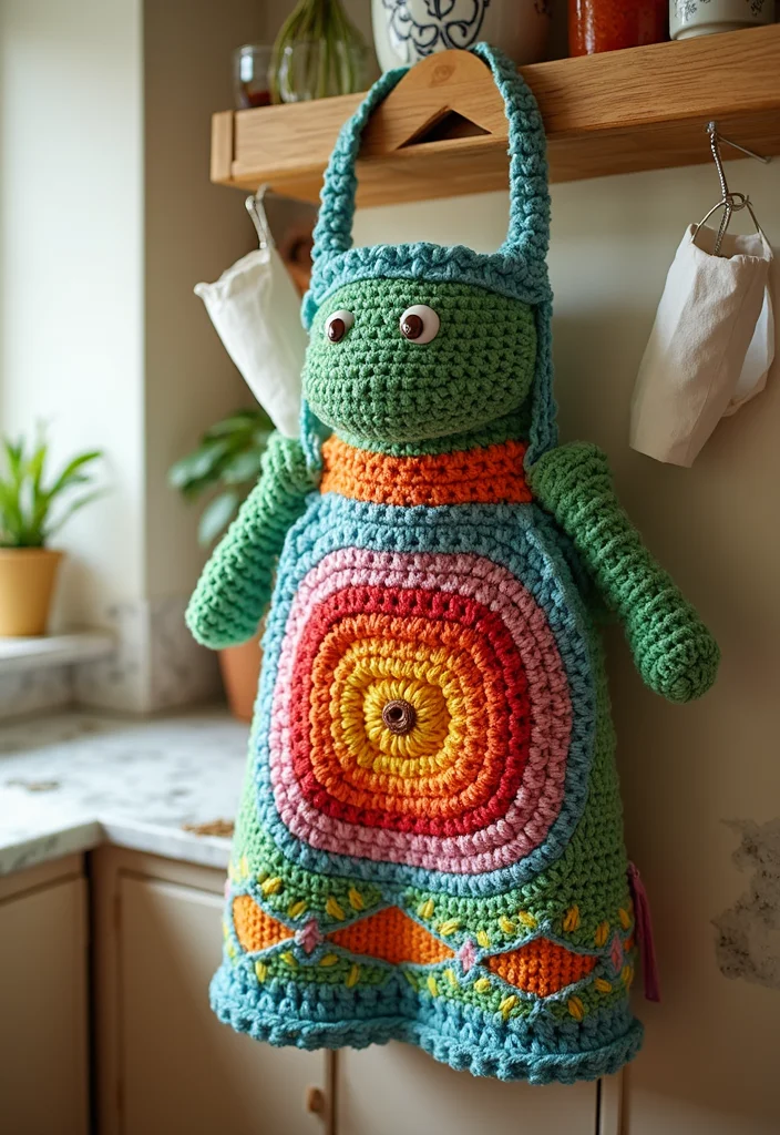 Crochet Turtle Pattern Free: Step-by-Step Guide to Charming Turtle Designs with 22 Inspirations - 21. Turtle Themed Apron