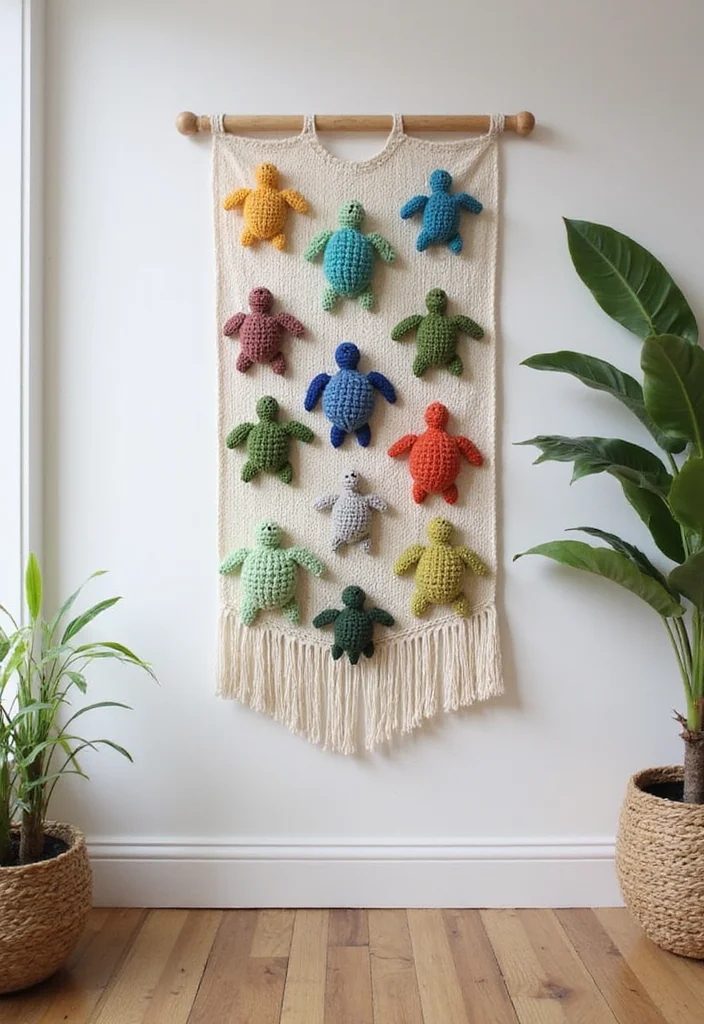 Crochet Turtle Pattern Free: Step-by-Step Guide to Charming Turtle Designs with 22 Inspirations - 5. Turtle-Themed Wall Hanging