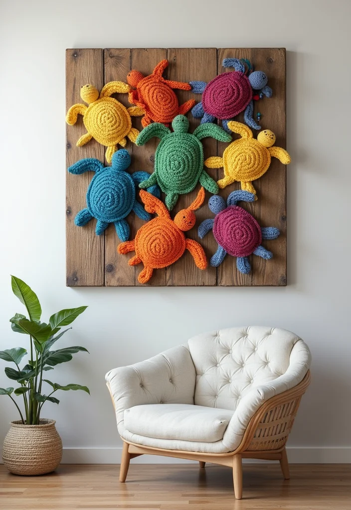 Crochet Turtle Pattern Free: Step-by-Step Guide to Charming Turtle Designs with 22 Inspirations - 8. Cute Turtle Wall Art