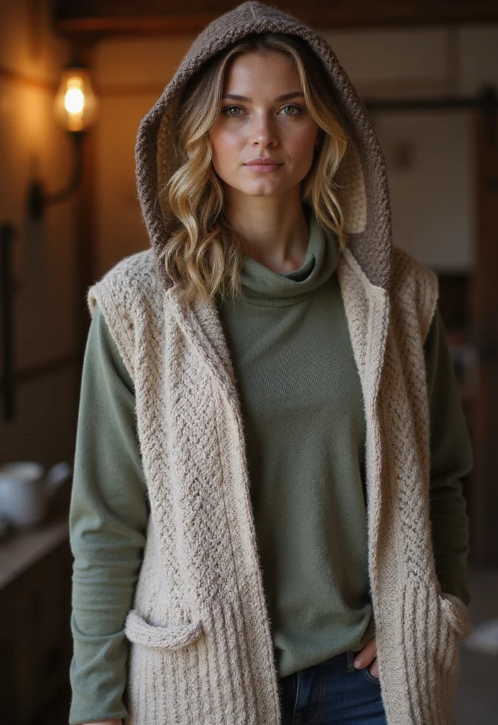 Crochet Vest Pattern Free: A Complete Guide to Stylish Layers with 22 Creative Examples - 16. Layered Hoodie Vest