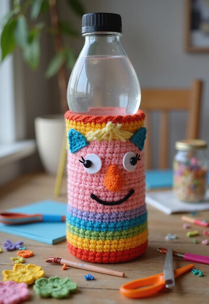 Crochet Water Bottle Holder: Handy and Stylish Holders with 22 Creative Ideas - 15. DIY for Kids