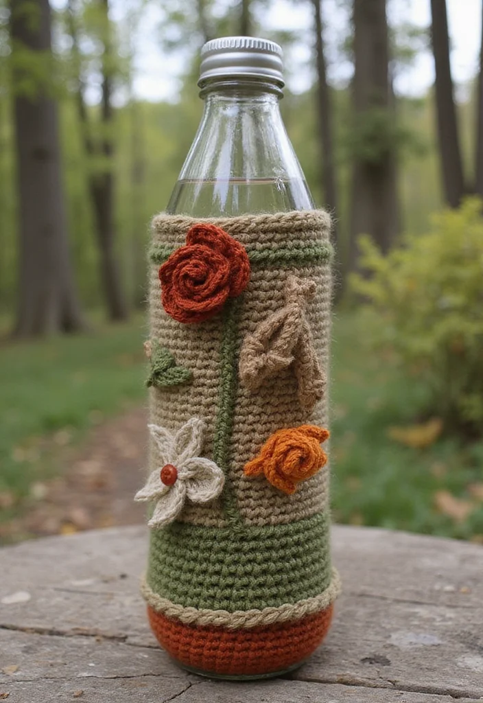 Crochet Water Bottle Holder: Handy and Stylish Holders with 22 Creative Ideas - 21. Inspired by Nature