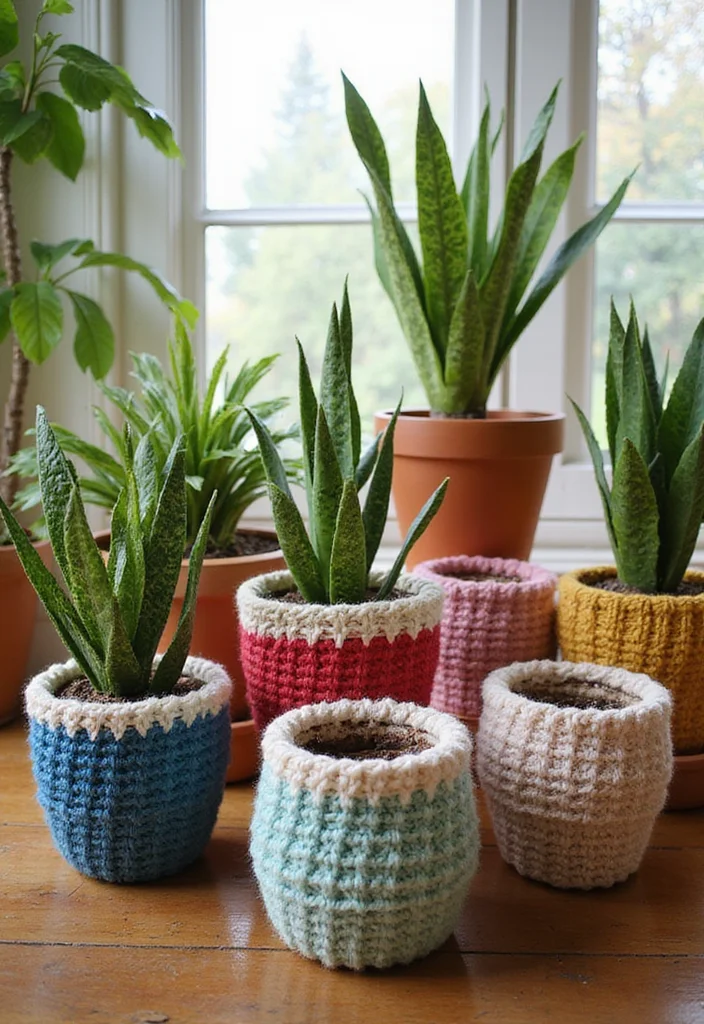 Cute Things to Crochet: Fun Guide for Adorable Creations - 1. Crochet Plant Pot Covers
