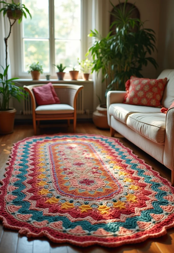Cute Things to Crochet: Fun Guide for Adorable Creations - 10. Stylish Crochet Rugs