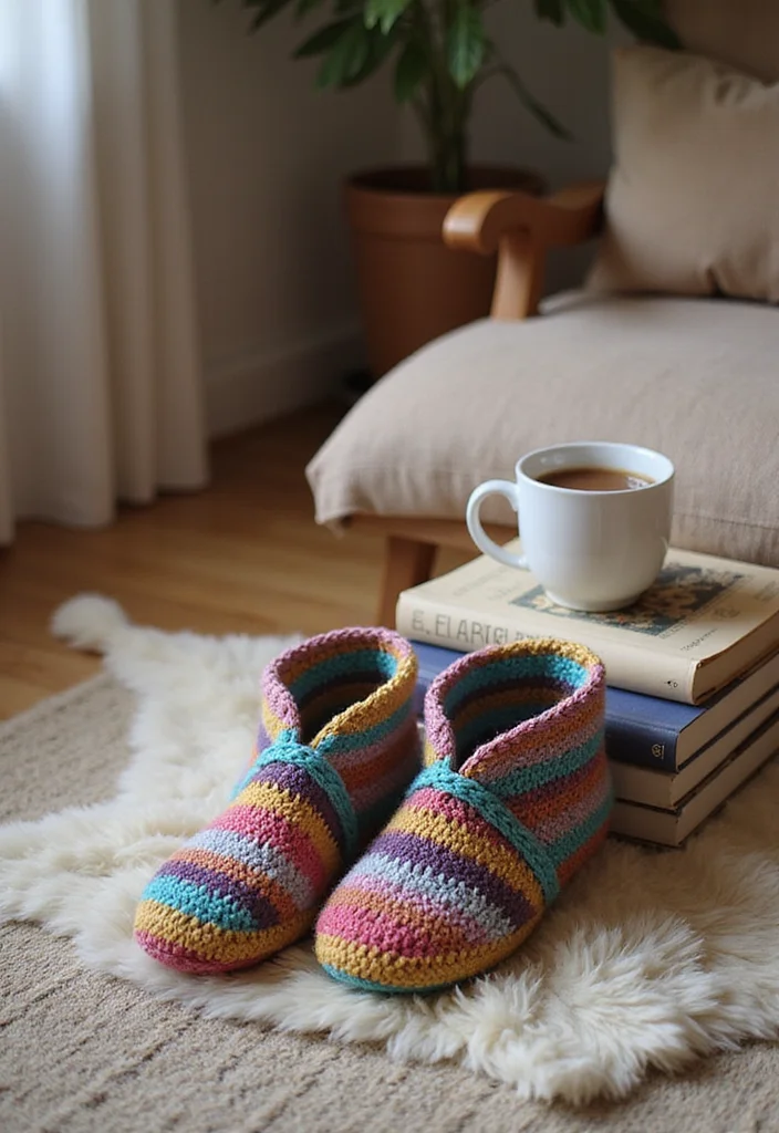 Cute Things to Crochet: Fun Guide for Adorable Creations - 15. Cozy Crochet Slippers