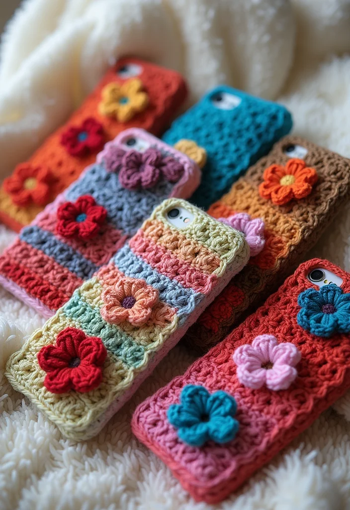 Cute Things to Crochet: Fun Guide for Adorable Creations - 20. Fun Crochet Phone Cases