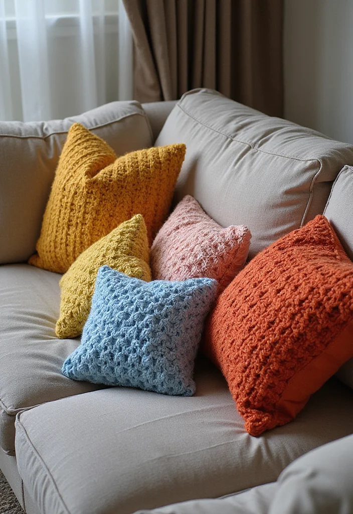 Cute Things to Crochet: Fun Guide for Adorable Creations - 7. Charming Crochet Pillows