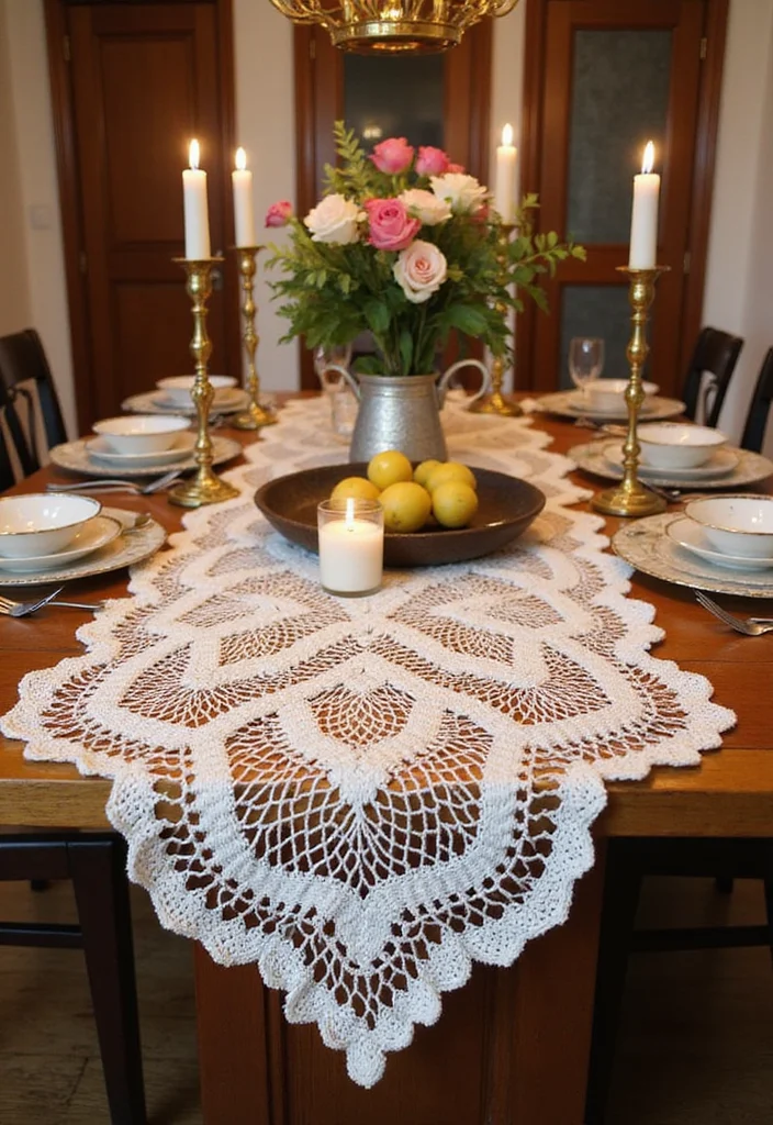 Easy Beginner Crochet Patterns: Friendly Guide to Start Crafting with 22 Fun Projects - 16. Elegant Crochet Table Runner