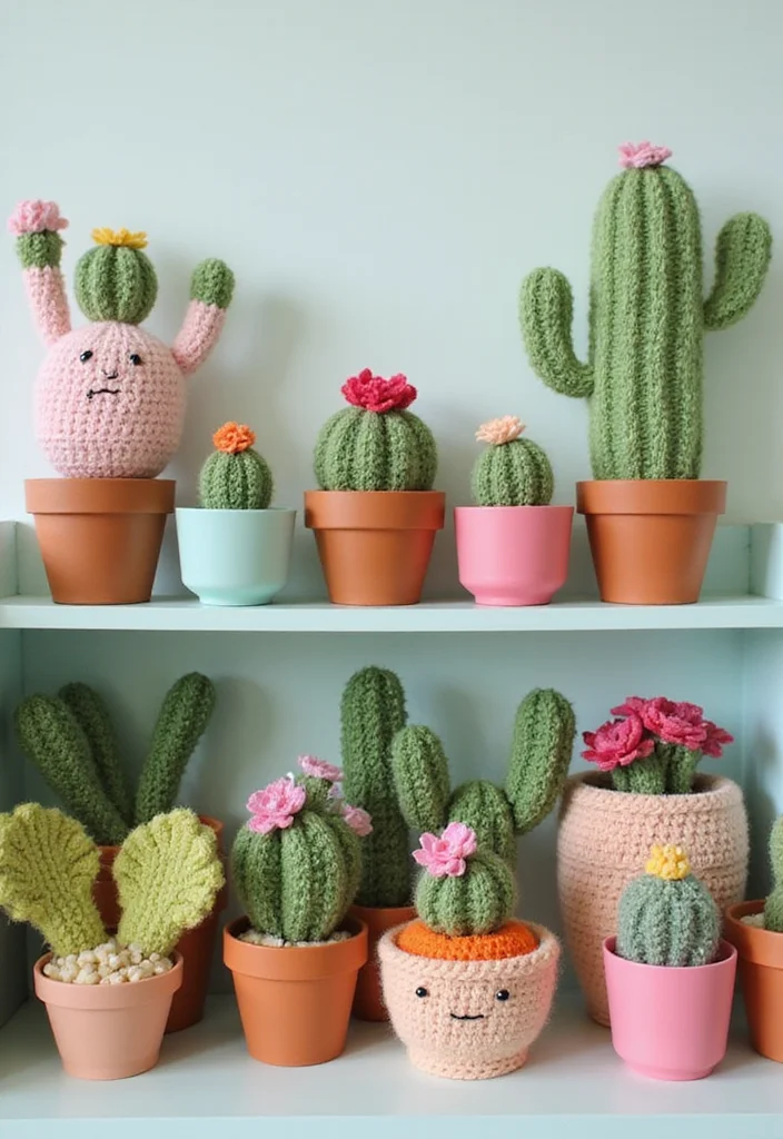 Easy Beginner Crochet Patterns: Friendly Guide to Start Crafting with 22 Fun Projects - 17. Fun Crochet Cactus