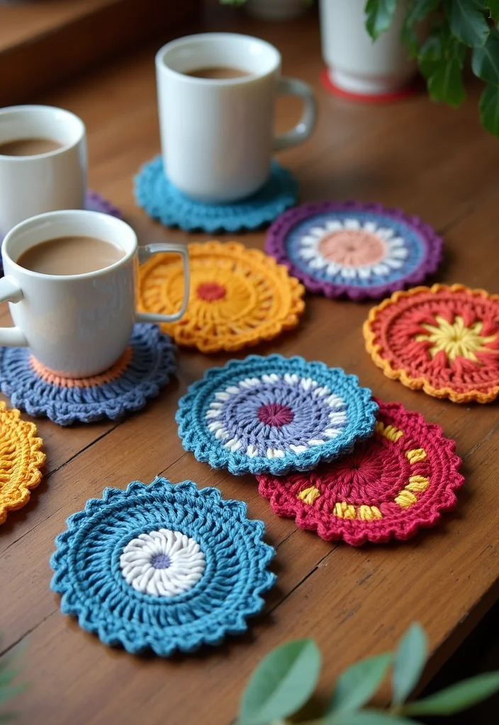 Easy Beginner Crochet Patterns: Friendly Guide to Start Crafting with 22 Fun Projects - 2. Simple Crochet Coasters