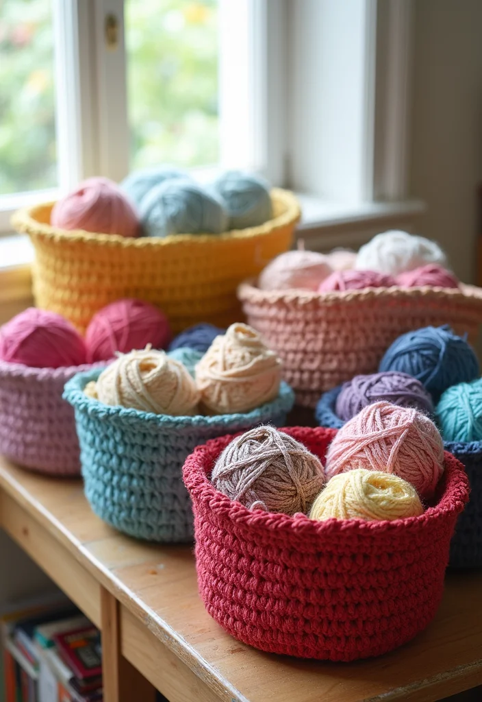 Easy Beginner Crochet Patterns: Friendly Guide to Start Crafting with 22 Fun Projects - 8. Fun Crochet Baskets
