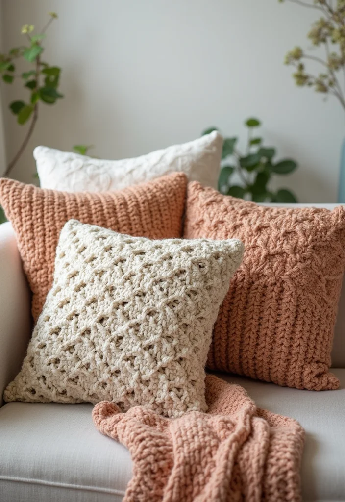 Easy Beginner Crochet Patterns: Friendly Guide to Start Crafting with 22 Fun Projects - 9. Stylish Crochet Pillow Covers