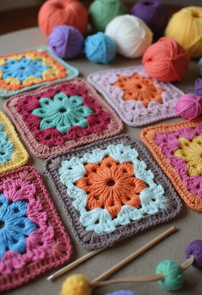 Easy Crochet Baby Blanket: Simple Step-by-Step Guide with 22 Cozy Designs - 1. The Classic Granny Square