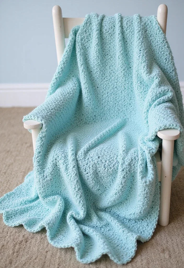 Easy Crochet Baby Blanket: Simple Step-by-Step Guide with 22 Cozy Designs - 16. Crochet Waves Baby Blanket