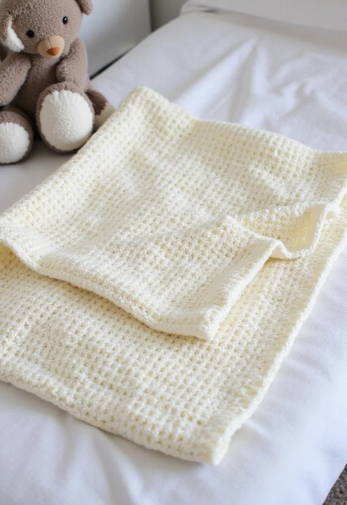 Easy Crochet Baby Blanket: Simple Step-by-Step Guide with 22 Cozy Designs - 19. The Simple Single Crochet Blanket