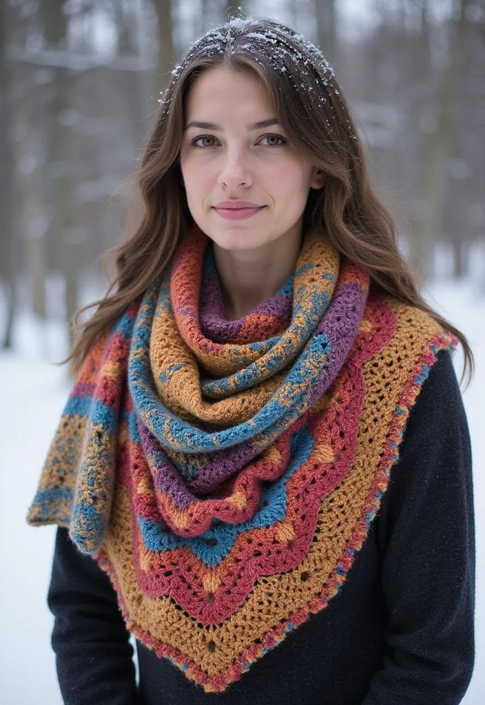 Easy Tapestry Crochet Patterns: Friendly Guide to Colorful Projects with 22 Inspiring Designs - 15. Unique Scarves