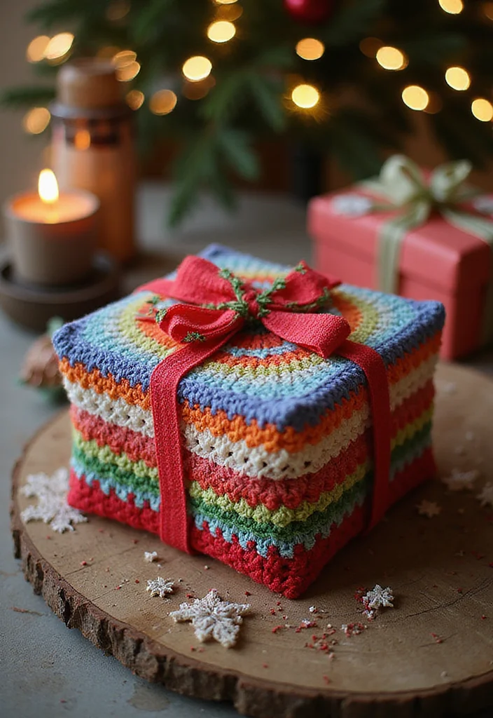 Easy Tapestry Crochet Patterns: Friendly Guide to Colorful Projects with 22 Inspiring Designs - 16. Personalized Gift Wrap