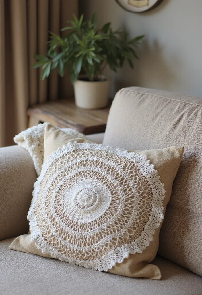 Free Crochet Doily Patterns: Step-by-Step Guide to Classic Doilies with 22 Creative Ideas - 17. Doily Pillows