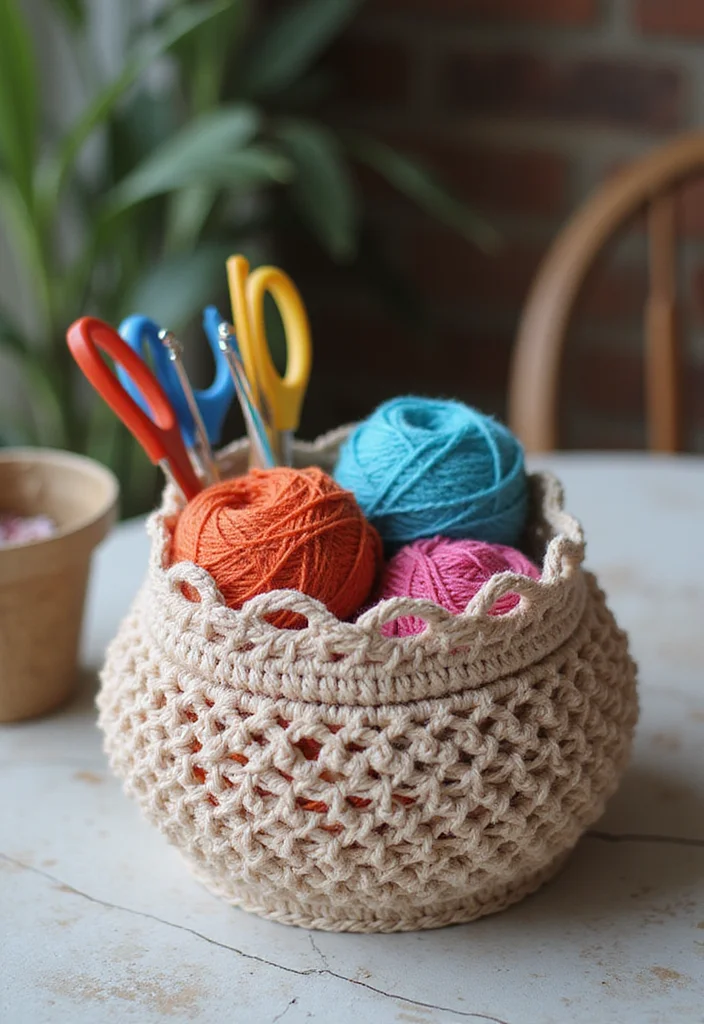 Free Crochet Doily Patterns: Step-by-Step Guide to Classic Doilies with 22 Creative Ideas - 19. Doily Baskets