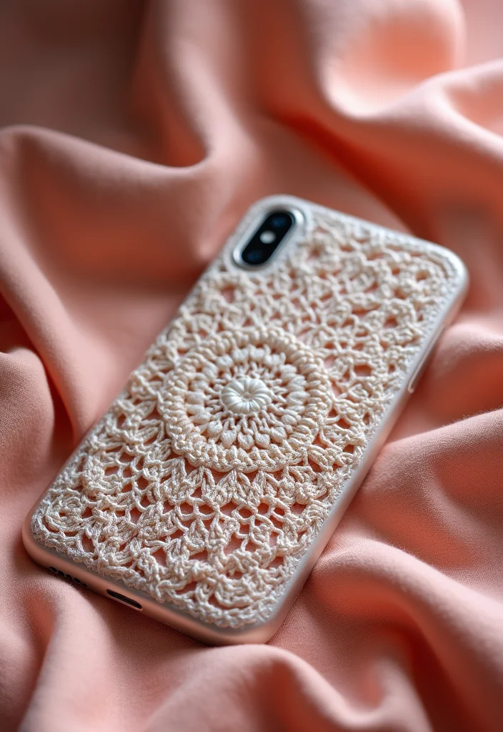 Free Crochet Doily Patterns: Step-by-Step Guide to Classic Doilies with 22 Creative Ideas - 20. Doily Phone Case